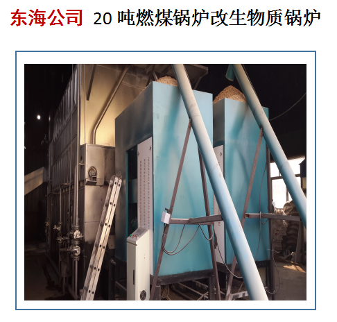 东海公司20吨燃煤锅炉改生物质燃烧炉
